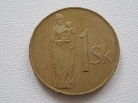 Словаччина Словакия ^/--/^ Словакия 1 крона 1993 года #17278 ^_^^^ Словаччина 1 крона 1993 року #17278 - фото фото фото