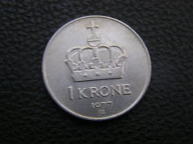Норвегія Норвегия ^/--/^ 1 крона  Норвегия 1977 г ^_^^^ 1 крона Норвегія 1977 - фото фото фото