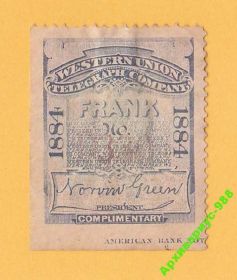 Північна Америка Северная Америка ^/--/^ США 1884 WESTERN UNION Компания ИСТОРИЯ Телеграф ^_^^^ США 1884 WESTERN UNION Компанія ІСТОРІЯ Телеграф - фото фото фото