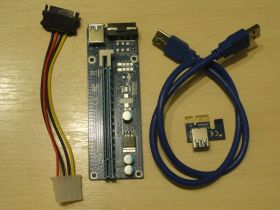 Шлейфи, перехідники Шлейфы, переходники ^/--/^ Райзер Molex / Riser VER. 008 /--/ S PCI-E 1 /--/ X to 16 /--/ X -     (Molex) / Sata ^_^^^ Райзер Molex / Riser VER. 008 /--/ S PCI-E 1 /--/ X to 16 /--/ X - (Molex) / Sata - фото фото фото