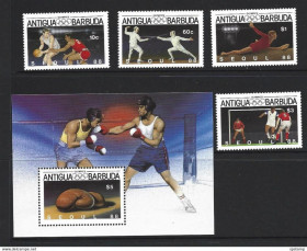 Спорт Спорт ^/--/^ Антигуа и Барбуда, Олимпиада 1988, MNH ^_^^^ Антигуа і Барбуда, Олімпіада 1988, MNH - фото фото фото