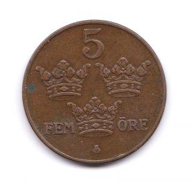 Швеція Швеция ^/--/^ Швеция 1938 г - 5 эре -  2 скана - ^_^^^ Швеція 1938 р - 5 ери - 2 скана - - фото фото фото