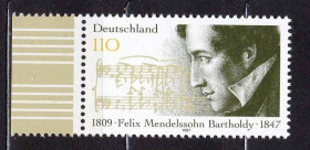 Історія та особистості История и личности ^/--/^ ZM Германия 1997 г  MNH - Мендельссон ^_^^^ ZM Німеччина 1997 MNH - Мендельссон - фото фото фото