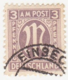 НДР, ФРН ГДР, ФРГ ^/--/^ Германия British American Zone 1945 г. № 2 гашеная ^_^^^ Німеччина British American Zone 1945 р. No 2 гашена - фото фото фото