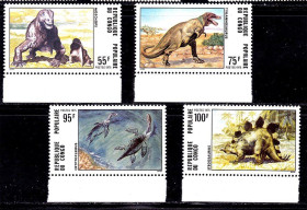 Фауна Фауна ^/--/^ Фауна . Конго 1975 г  MNH - динозавры ^_^^^ 1975 MNH - динозаври - фото фото фото