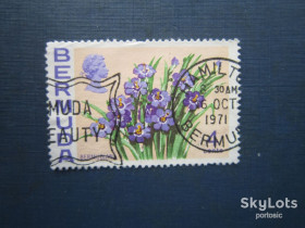 Флора Флора ^/--/^ Марка Бермудські острови Бермуда Британська 1970 флора 4 цента гаш ^_^^^ Марка Бермудские острова Бермуда Британская 1970 флора 4 цента гаш - фото фото фото