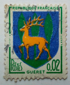 Франція Франция ^/--/^ Франция 1964 Олень, гашеная ^_^^^ Франція 1964 Олень, гашена - фото фото фото