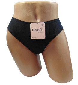 Труси Трусы ^/--/^ Трусы бразилиана хлопок рубчик Hana 57248 S-M черные ^_^^^ Труси бразиліана бавовна рубчик Hana 57248 S-M чорні - фото фото фото