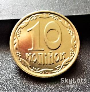 Обігові Обиходные ^/--/^ MN Україна 10 копійок 2019 р., з ролу ^_^^^ MN Украина 10 копеек 2019 г., с роли - фото фото фото