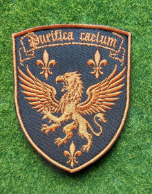 Інше Другое ^/--/^ Шеврон Украина Purifica caelum «Очисти небо» № 3769 ^_^^^ Шеврон Украина Purifica caelum «Очистить небо» No 3769 - фото фото фото