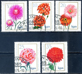 Флора Флора ^/--/^ ГДР. Цветы (серия без 1 м.) 1975 г. ^_^^^ НДР. Квіти (серія без 1 м.) 1975 р. - фото фото фото