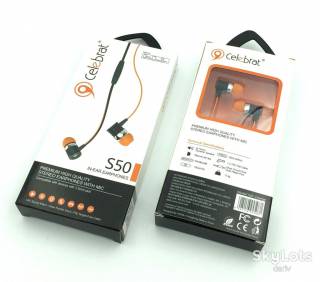 Навушники Наушники ^/--/^ Гарнитура / Наушники с микрофоном Celebrat S /--/ 50 Premium High Quality Stereo Earphones Orange ^_^^^ Навушники з мікрофоном Celebrat S /--/ 50 Premium High Quality Stereo Earphones Orange - фото фото фото