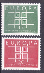 НДР, ФРН ГДР, ФРГ ^/--/^ Германия   1963 г  MNH - EUROPA CEPT ^_^^^ Німеччина 1963 MNH - EUROPA CEPT - фото фото фото