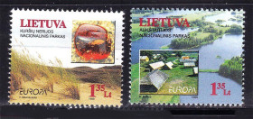 Балтійські країни Балтийские страны ^/--/^ Литва  1999 г  MNH  - ЛАНДЩАФТЫ ^_^^^ Литва 1999 MNH - Ландщафти - фото фото фото