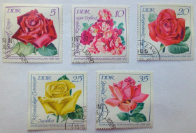 НДР, ФРН ГДР, ФРГ ^/--/^ ГДР 1972 Розы, цветы, гашеные ^_^^^ НДР 1972 Рози, квіти, гашені - фото фото фото