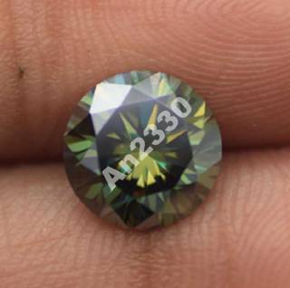 Діамант Бриллиант ^/--/^ Зелёный бриллиант 1,25 ct 7.10 мм VS /--/ 1  (муассанит) ^_^^^ Зелений діамант 1,25 ct 7.10 мм VS /--/ 1 (муасаніт) - фото фото фото