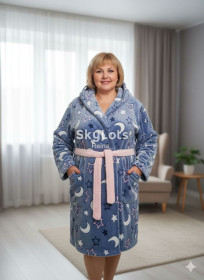 Халати Халаты ^/--/^ Теплий жіночий халат на пишні форми studio sleep wear ^_^^^ Теплый женский халат на пышные формы studio sleep wear - фото фото фото