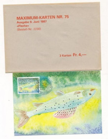 Інше Другое ^/--/^ Лихтенштейн Картмаксимумы Фауна Рыбы 1987 ^_^^^ Ліхтенштейн Картмаксимуми Фауна Риби 1987 - фото фото фото