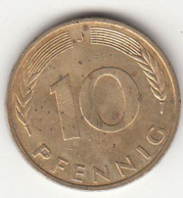 Інше Другое ^/--/^ 10 пфенігів ФР Німеччина J 1984 ^_^^^ 10 пфеннигов ФР Германия J 1984 - фото фото фото