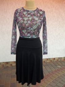Спідниці Юбки ^/--/^ Prom          (  44 р ) H&amp;M  Женская юбка черная трикотажная Новая ^_^^^ Prom ( 44 р) H&amp;M Жіноча спідниця чорна трикотажна Нова - фото фото фото