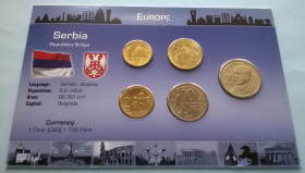 Сербія Сербия ^/--/^ Набор монет СЕРБИЯ 2009 год   ( в т.ч. 10 и 20 динар юбилейные ) пластик картон блистер набір Сербія ^_^^^ Набор монет Сербия 2009 год (в т.ч. 10 и 20 динар юбилейные) пластик картон блистер набор Сербия - фото фото фото