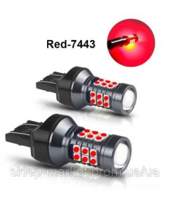 Інше Другое ^/--/^ Лампа светодиодная красная 12 /--/ v 12 /--/ в T /--/ 20 W /--/ 21 /--/ W 7443 в габарит или стоп задний ход автомобильная лампа ^_^^^ Лампа світлодіодна червона 12 /--/ v 12 /--/ в T /--/ 20 W /--/ 21 /--/ W 7443 в габарит або стоп задній хід автомобільна лампа - фото фото фото