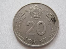 Угорщина Венгрия ^/--/^ Венгрия 20 форинтов 1984 года #18395 ^_^^^ Угорщина 20 форинтів 1984 року #18395 - фото фото фото