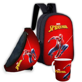 Рюкзаки, сумки Рюкзаки, сумки ^/--/^ Набор детский Человек Паук &amp;quot;Spider-Man&amp;quot; рюкзак 36 /--/ х /--/ 27 /--/ см сумка-бананка,кружка с принтом для  ^_^^^ Людина Паук &amp;quot;Spider-Man &amp;quot; рюкзак 36 /--/ х /--/ 27 /--/ см сумка-бананка,гуртка з принтом для - фото фото фото