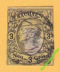 Німеччина до  року Германия до  года ^/--/^ 1855 САКСОНИЯ ГЕРМАНИЯ Классика Персоналии Б/зубц. ^_^^^ 1855 — Саксонія Німеччини Класика Персоналії Б/зубц. - фото фото фото