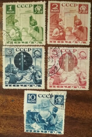 СРСР - СССР - ^/--/^ СССР Пионеры в помощь почте 1936 ^_^^^ СРСР Піонери на допомогу поштою 1936 - фото фото фото