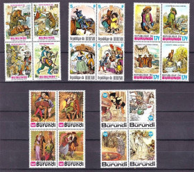 Мистецтво Искусство ^/--/^ Искусство . Бурунди 1977 г MNH - кварты ^_^^^ Бурунді 1977 MNH - кварти - фото фото фото