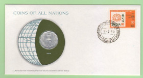 Індія Индия ^/--/^ ИНДИЯ : монета 10 пайс 1979 год конверт из серии &amp;quot;COINS OF ALL NATIONS&amp;quot; + марка ІНДІЯ ^_^^^ ИНДИЯ: монета 10 пайс 1979 год конверт из серии &amp;quot;COINS OF ALL NATIONS&amp;quot; + марка Индия - фото фото фото