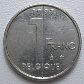 Бельгія Бельгия ^/--/^ Бельгія 1 франк 1997 року Belgique 42819 ^_^^^ Бельгия 1 франк 1997 года Belgique 42819 - фото фото фото