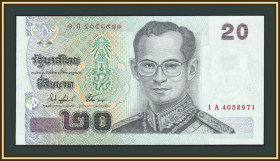 Таїланд Таиланд ^/--/^ Таиланд 20 бат 2003 P-109  (109 /--/ a.1) UNC ^_^^^ Таїланд 20 бат 2003 P-109 (109 /--/ a.1) UNC - фото фото фото