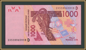 Інші країни Другие страны ^/--/^ Западная Африка  (D - Мали) 1000 франков 2023 P-415 D UNC ^_^^^ Західна Африка (D - Малі) 1000 франків 2023 P-415 D UNC - фото фото фото