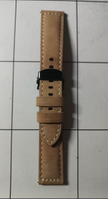 Розумні годинники (Smart watch) Умные часы (Smart watch) ^/--/^ Сменный кожаный ремешок 22 мм с застёжкой &amp;quot;бабочка&amp;quot; -светлый бежевый ^_^^^ Змінний шкіряний ремішок 22 мм з застібкою &amp;quot; бабочка &amp;quot; -світлий бежевий - фото фото фото