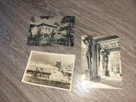СРСР СССР ^/--/^ Открытка   СССР Ленинград  1949 /--/ г. 1957 /--/ г.  3 шт ^_^^^ Листівка СРСР Ленінград 1949 /--/ р. 1957. 3 шт - фото фото фото
