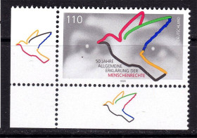 НДР, ФРН ГДР, ФРГ ^/--/^ Германия  ФРГ  1998 г  MNH  - голубка ^_^^^ Німеччина ФРН 1998 р MNH - голубка - фото фото фото