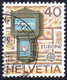 Швейцарія Швейцария ^/--/^ Швейцарія 1979 - Історія пошти та телекомунікацій  (Гб) ^_^^^ Швейцария 1979 - История почты и телекоммуникаций (Гб) - фото фото фото