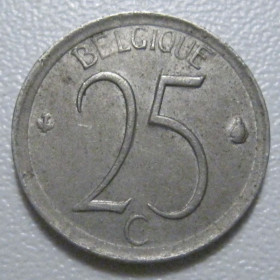 Бельгія Бельгия ^/--/^ Бельгія 25 сантимів 1964 року Belgique 42277 ^_^^^ Бельгия 25 сантимов 1964 года Belgique 42277 - фото фото фото