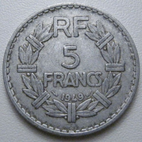 Франція Франция ^/--/^ Франція 5 франків 1949 року 42126 ^_^^^ Франция 5 франков 1949 года 42126 - фото фото фото