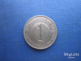 Словенія Словения ^/--/^ Монета 1 толар Словенія 1993 фауна риба форель ^_^^^ Монета 1 толар Словения 1993 фауна рыба форель - фото фото фото