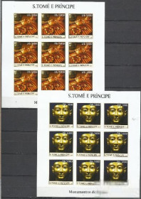 Сан-Томе і Прінсіпі Сан-Томе и Принсипи ^/--/^ Сан Томе и Принсипе 2003 искусство древнего Египта пирамиды Тутанхамон   монументы-II 9 /--/ Клб В ^_^^^ Сан Томе і Прінсіпе 2003 мистецтво стародавнього Єгипту піраміди Тутанхамон монументи-II 9 /--/ Клб В - фото фото фото