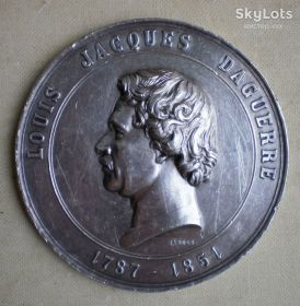 Європа Европа ^/--/^ Настольная серебряная медаль Louis Jacques Daguerre ^_^^^ срібна медаль Louis Jacques Daguerre - фото фото фото