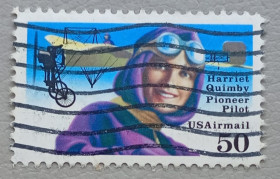 Північна Америка Северная Америка ^/--/^ США 1991 г - Гарриет Куимби Пионеры авиации, гаш ^_^^^ США 1991 — Гаррієт Куімбі Піонери авіації, гаш - фото фото фото