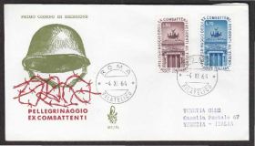 Європа Европа ^/--/^ Италия 1964 ВЕТЕРАНЫ ВТОРАЯ МИРОВАЯ ВОЙНА WWII ПОБЕДА КАСКА КОЛЮЧАЯ ПРОВОЛОКА КПД Mi.1169-1170 ^_^^^ Італія 1964 Ветерани Друга світова війна WWII ПЕРЕМОГА КАСКА КОЛЮЧА ПРОВОЛОКА ККД Mi.1169-1170 - фото фото фото