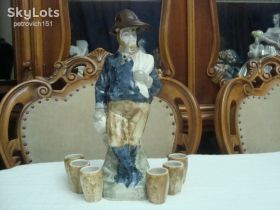 Кухонне начиння, посуд, столове срібло Кухонная утварь, посуда, столовое серебро ^/--/^ Антикварный Редкий Ликерный Набор Штоф Графин Бюргер Стопки Германия 1920 годов №55 /--/ А ^_^^^ Антикварний Рідкісний Лікерний Набір Штоф Графін Бюргер Стопки Німеччина 1920 років No /--/ 55 /--/ А - фото фото фото
