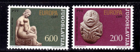 Балканський півострів Балканский полуостров ^/--/^ Югославия  1974 г MNH - EUROPA CEPT - искусство - ^_^^^ Югославія 1974 MNH - EUROPA CEPT - мистецтво - фото фото фото