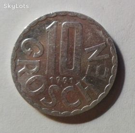 Австрія Австрия ^/--/^ 10 GROSCHEN. REPUBLIK OSTERREICH 1991. Австрия. ^_^^^ 10 GROSCHEN. REPUBLIK OSTERREICH 1991. Австрія. - фото фото фото