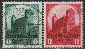 Третій Рейх (-) Третий Рейх (-) ^/--/^ 1934 - Рейх - З&amp;apos;їзд в Нюрнберзі Mi.546-47 _1,50 € ^_^^^ 1934 - Рейх - Съезд в Нюрнберге Mi.546-47 _1,50 € - фото фото фото